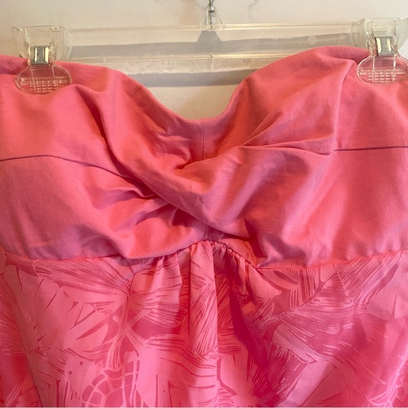 Lilly Pulitzer Regan Dress Burnout shorty Pink Love Me Or Leaf Me Large - Picture 5 of 9